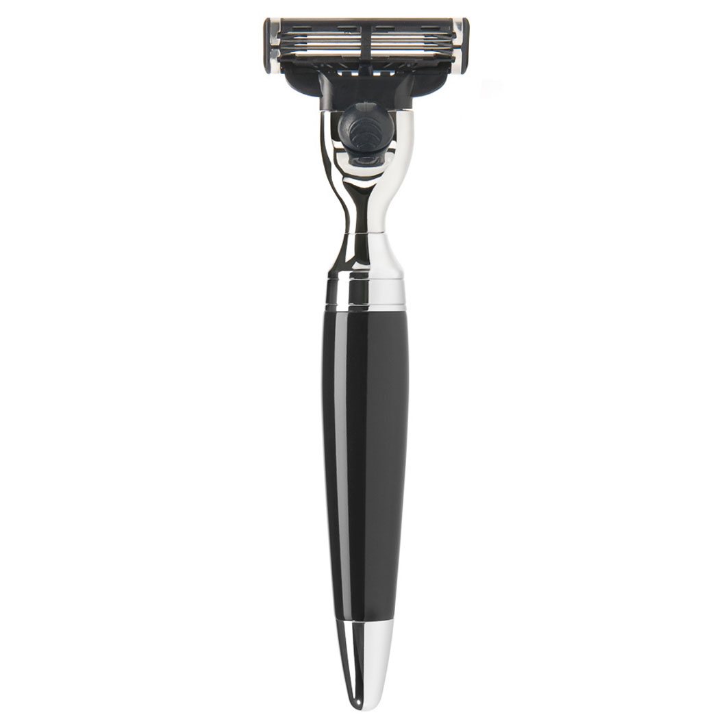 STYLO 3-Klingen-Rasierer, Gillette® Mach3®, Griffmaterial Edelharz schwarz