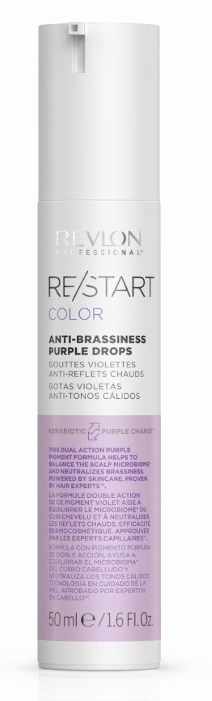 Revlon Restart Color Purple Drops Anti-Brassiness 50 ml –  blondes Haar anti gelb Serum