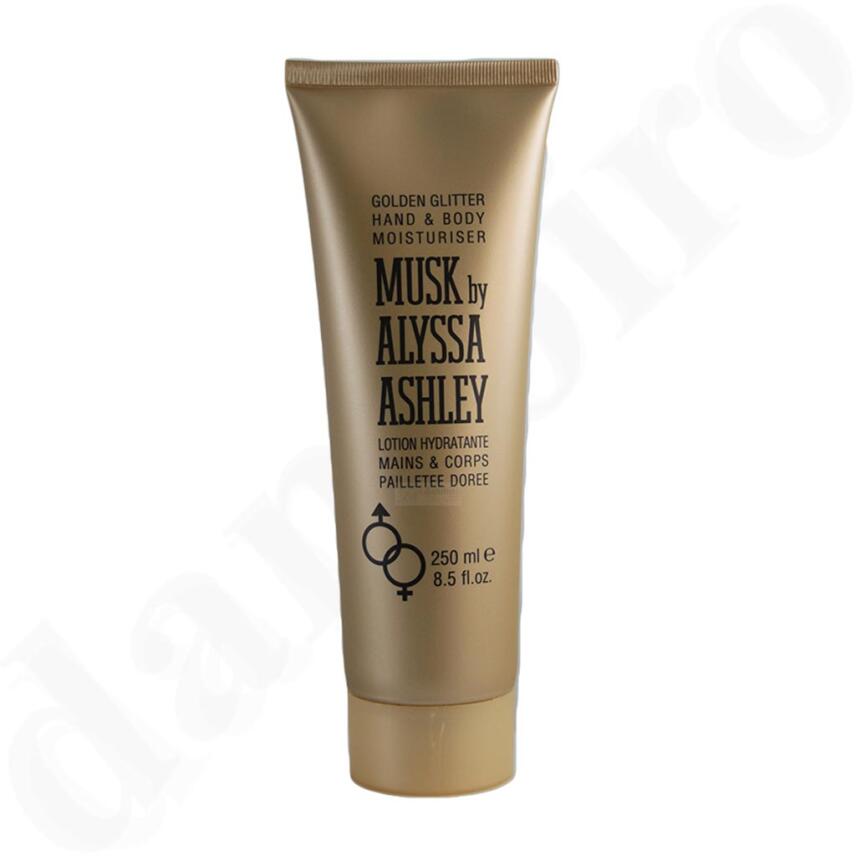 Alyssa Ashley Musk Golden Glitter Hand & Körper Feuchtigkeitslotion 250 ml