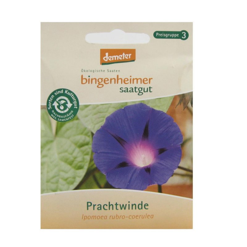 Bingenheimer Saatgut Prachtwinde Ipomoea rubro-coerulae demeter bio für 10-15 Pflanzen