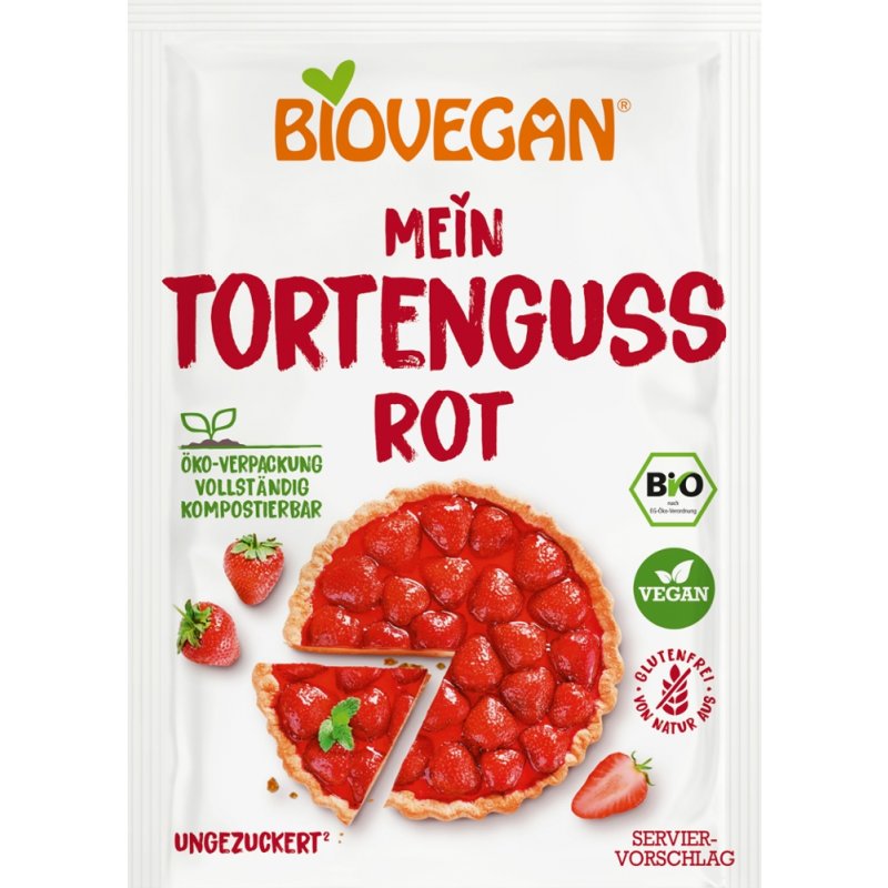 Biovegan Tortenguss rot glutenfrei vegan bio 2 x 7 g