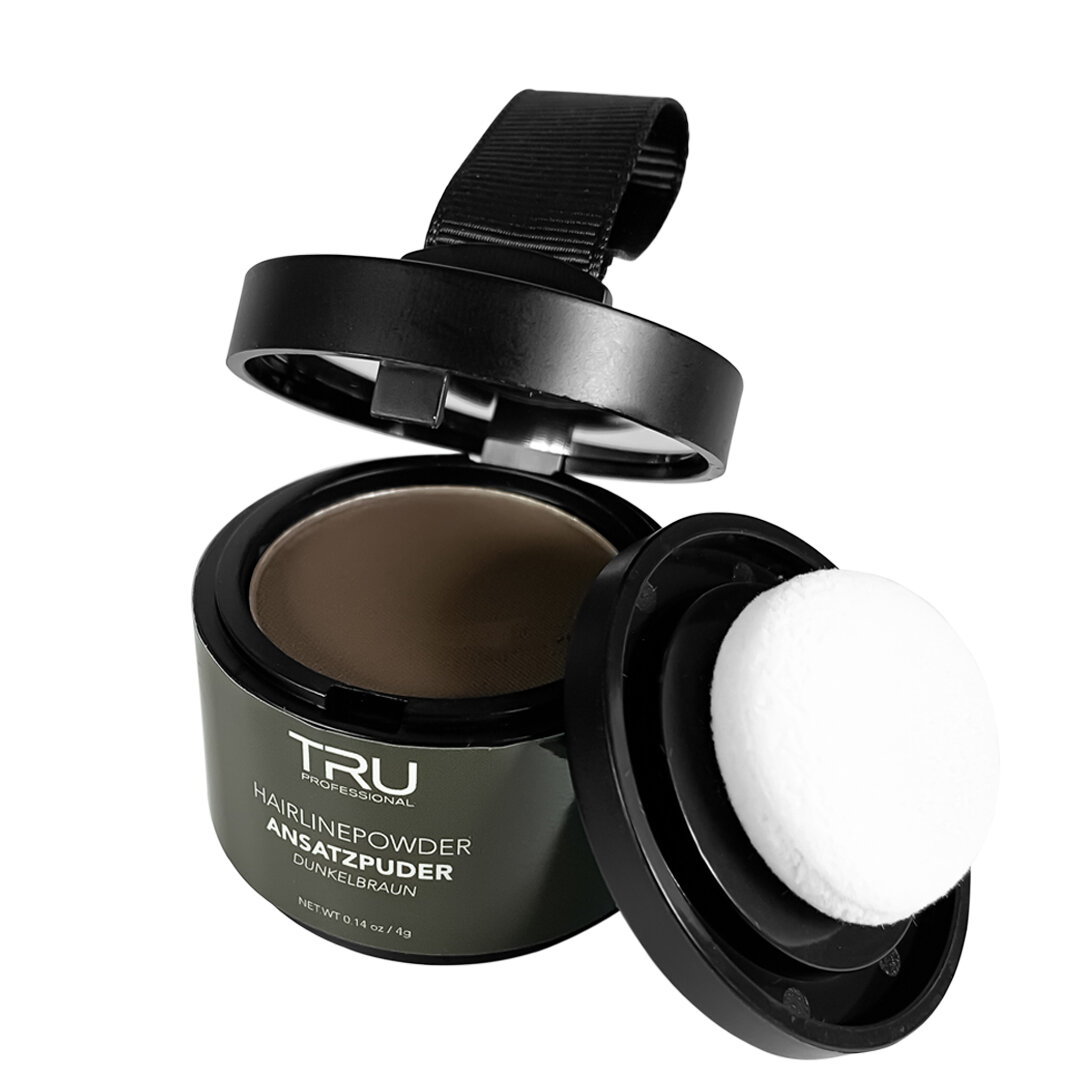 TRU Professional HAIRLINEPOWDER Ansatzpuder für lichtes Haar 4g Dunkelbraun