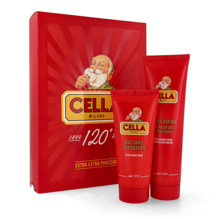 Cella Balsamo Geschenkset mit After Shave Balsam 100 ml & Rasiercreme 150 ml