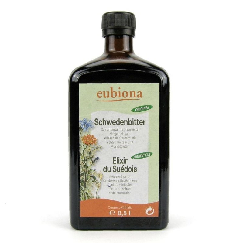 Eubiona Schwedenbitter Kräuterlikör 30 % vol konv. 500 ml