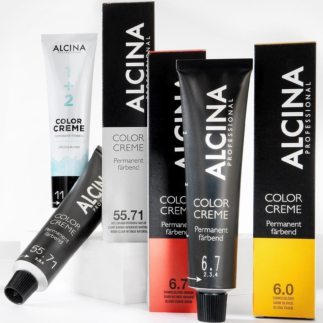 Alcina Color Creme, 60 ml – permanent färbend 4.77 Mittelbraun Intensiv-Braun