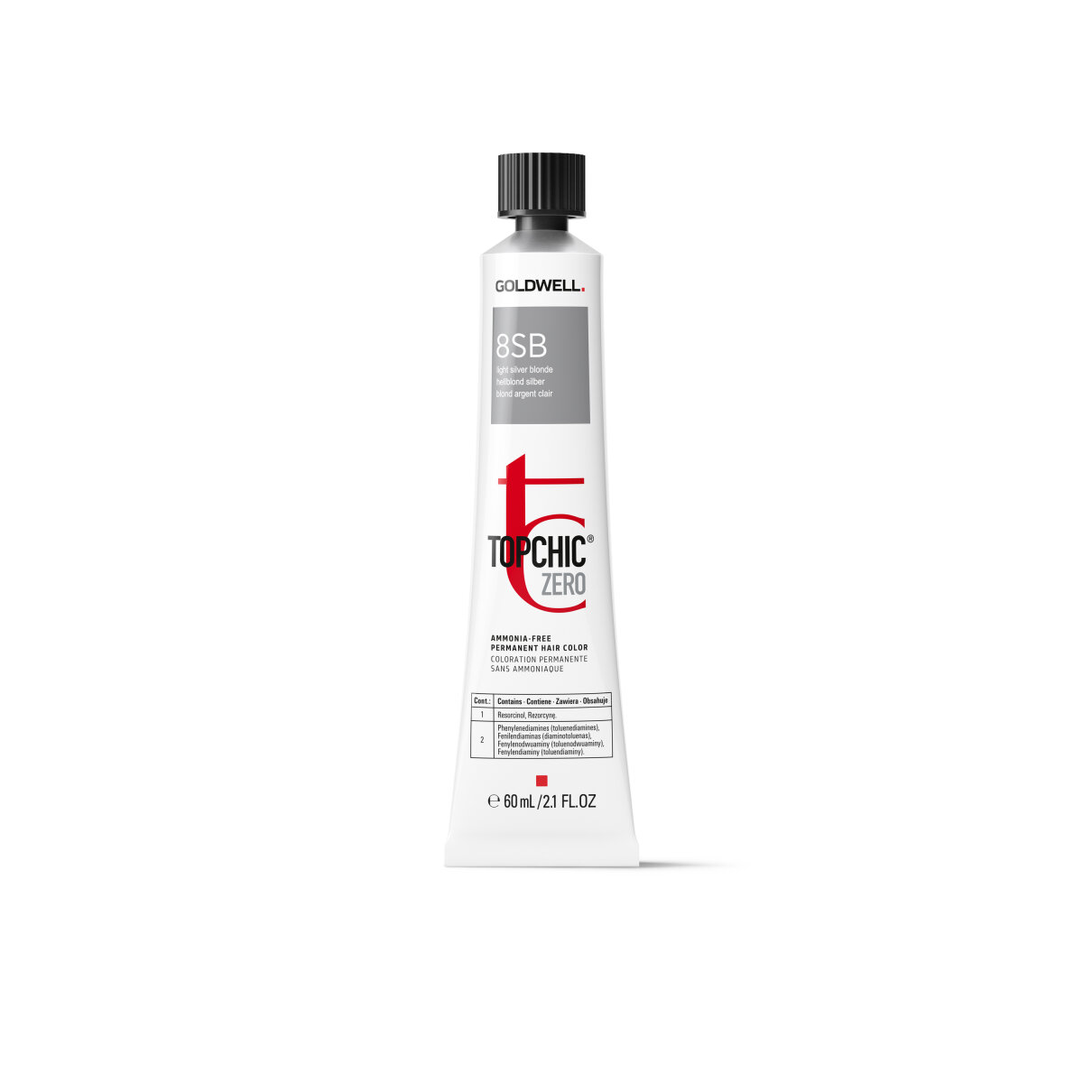 GOLDWELL TOPCHIC ZERO – CREATIVE SHADES TUBEN 60 ml hellblond silber 8 SB