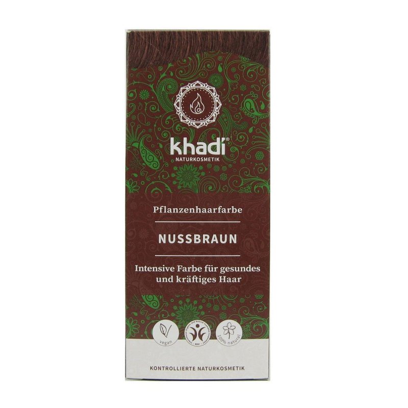 Khadi Pflanzenhaarfarbe Natürliches Nussbraun vegan 100 g