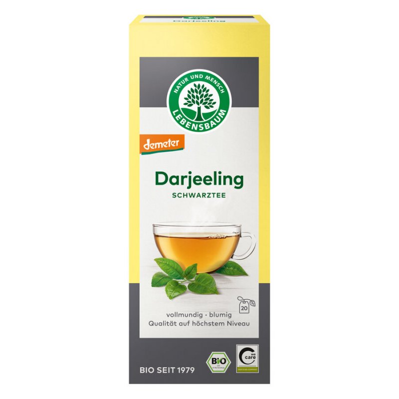 Lebensbaum Darjeeling Schwarztee demeter bio 20 x 2 g Aufgussbeutel