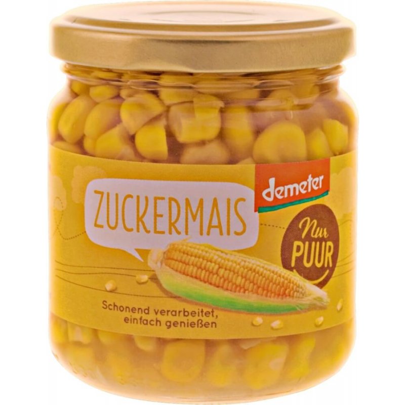 Nur PUUR Zuckermais demeter bio 200 g ATG 130 g