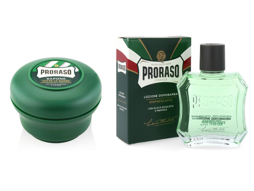 PRORASO classico grün verde Set After Shave 100ml + Rasierseife 150ml