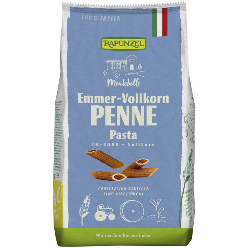 Rapunzel Emmer Penne Vollkorn Nudeln vegan bio 500 g