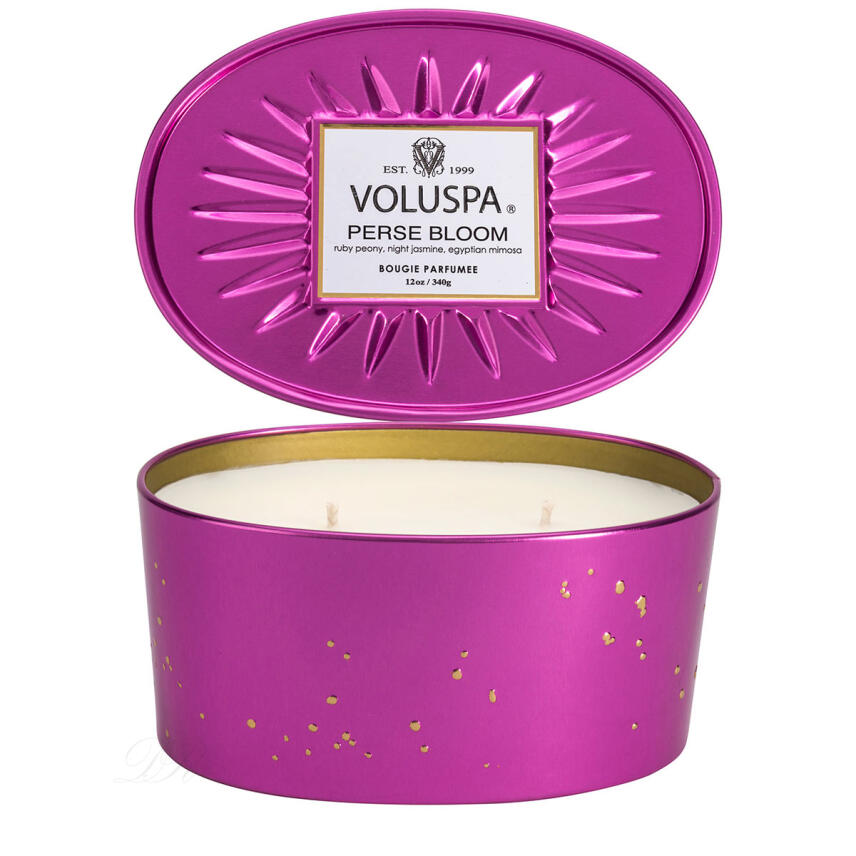 Voluspa Vermeil Collection Oval Tin Perse Bloom Duftkerze 340 g